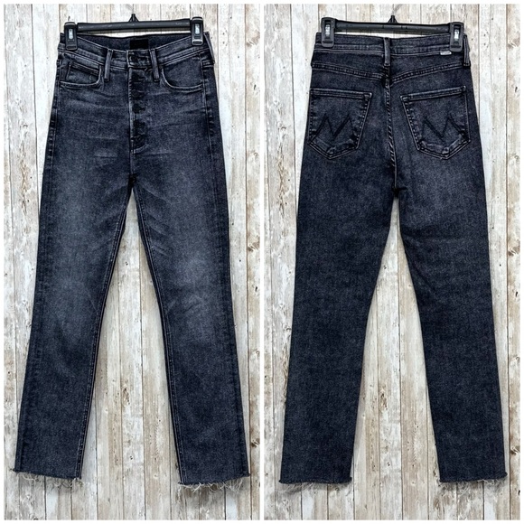 Mother Pixie Dazzler Ankle Fray Jeans in Train Stops [3503] - Picture 2 of 11